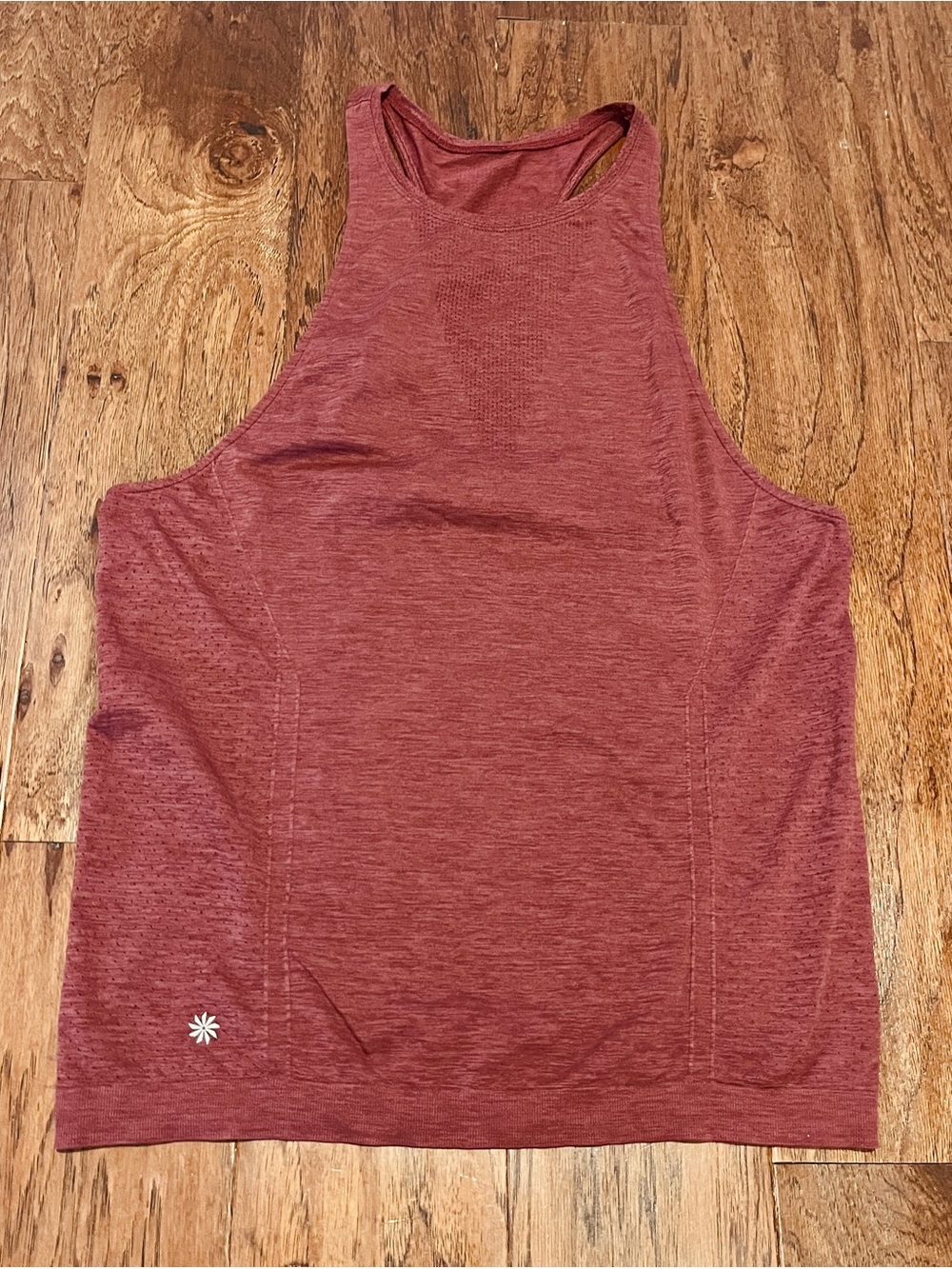 Athleta Maroon High-Neck Racerback Tank